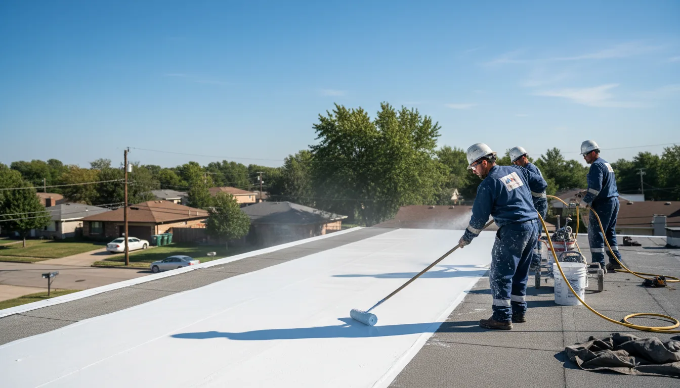 Commercial roof coating in Bazine, KS near me